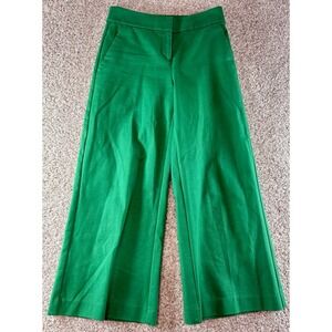 Loft Dress Pants  Women's Size 00 Wide Leg Straight Flair Green Slacks